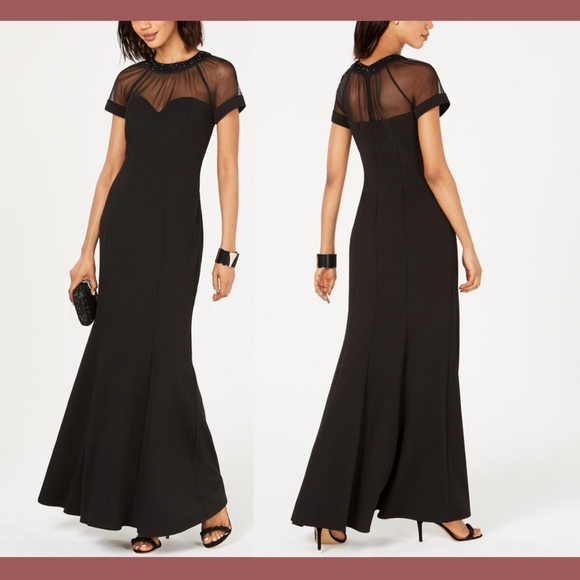NWT Alex Evenings Beaded Sweetheart Illusion Neck Trumpet Gown‎ [SZ 14 ] - Picture 1 of 8